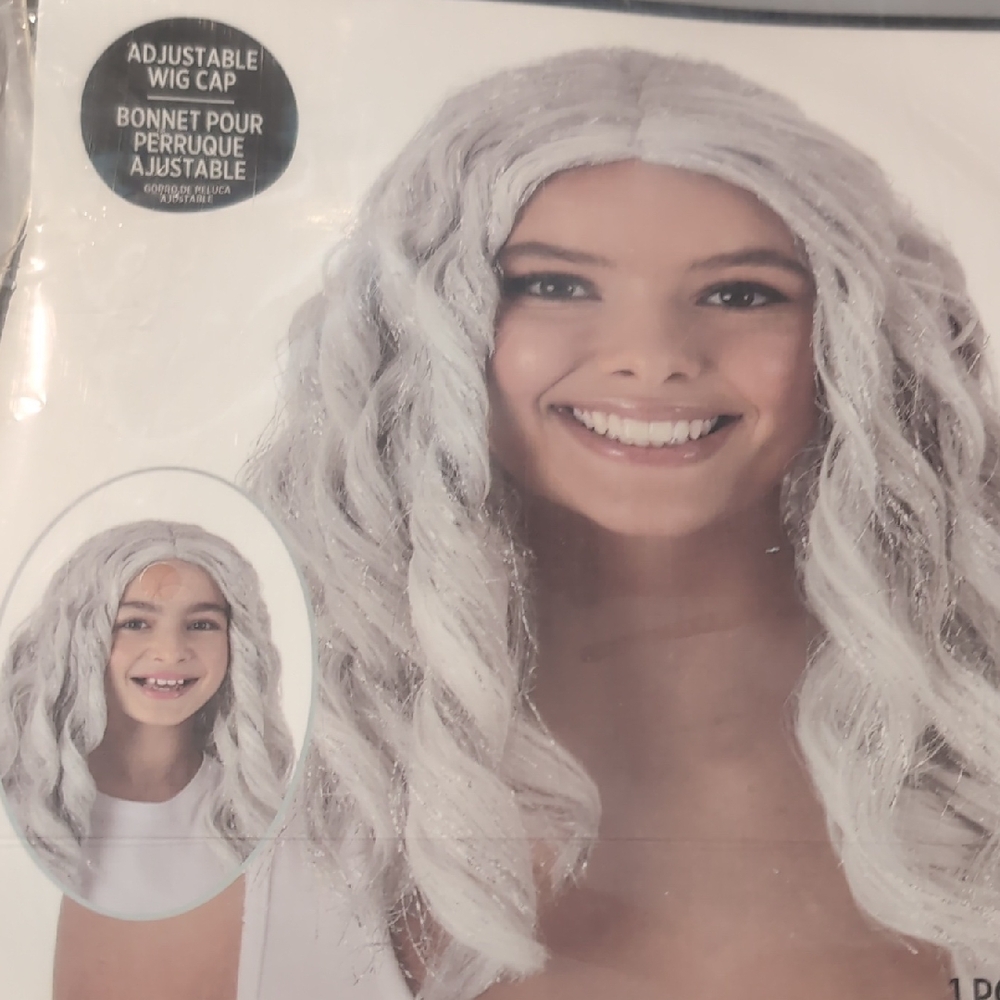 Adjustable Silver Wig Cap